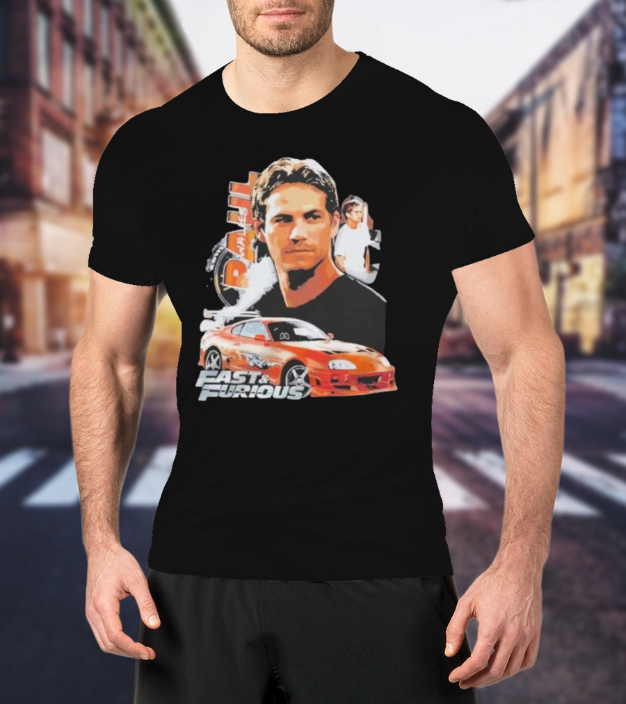 Fast And Furious Paul Walker Toyota Supra T-Shirt