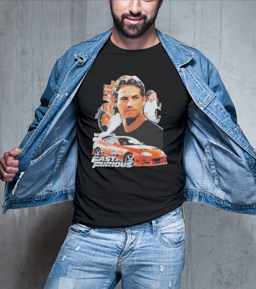 Fast And Furious Paul Walker Toyota Supra T-Shirt