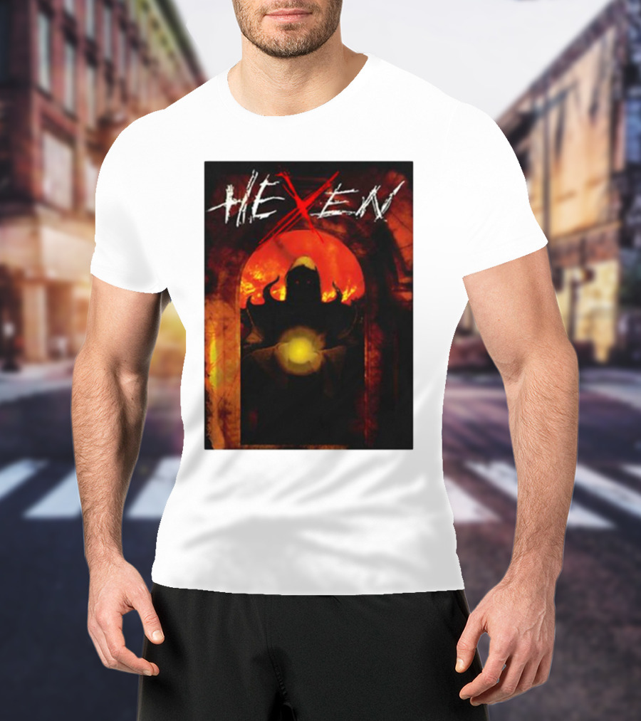 Hexen Video Game Cover Art With Demonic Figure And Glowing Orb T-Shirt