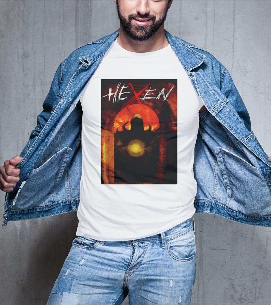 Hexen Video Game Cover Art With Demonic Figure And Glowing Orb T-Shirt