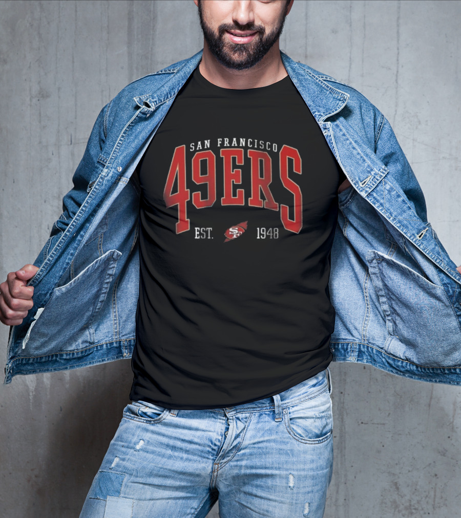 San Francisco 49ers Est. 1948 Vintage Style Niners Crewneck Football Swea T-Shirt