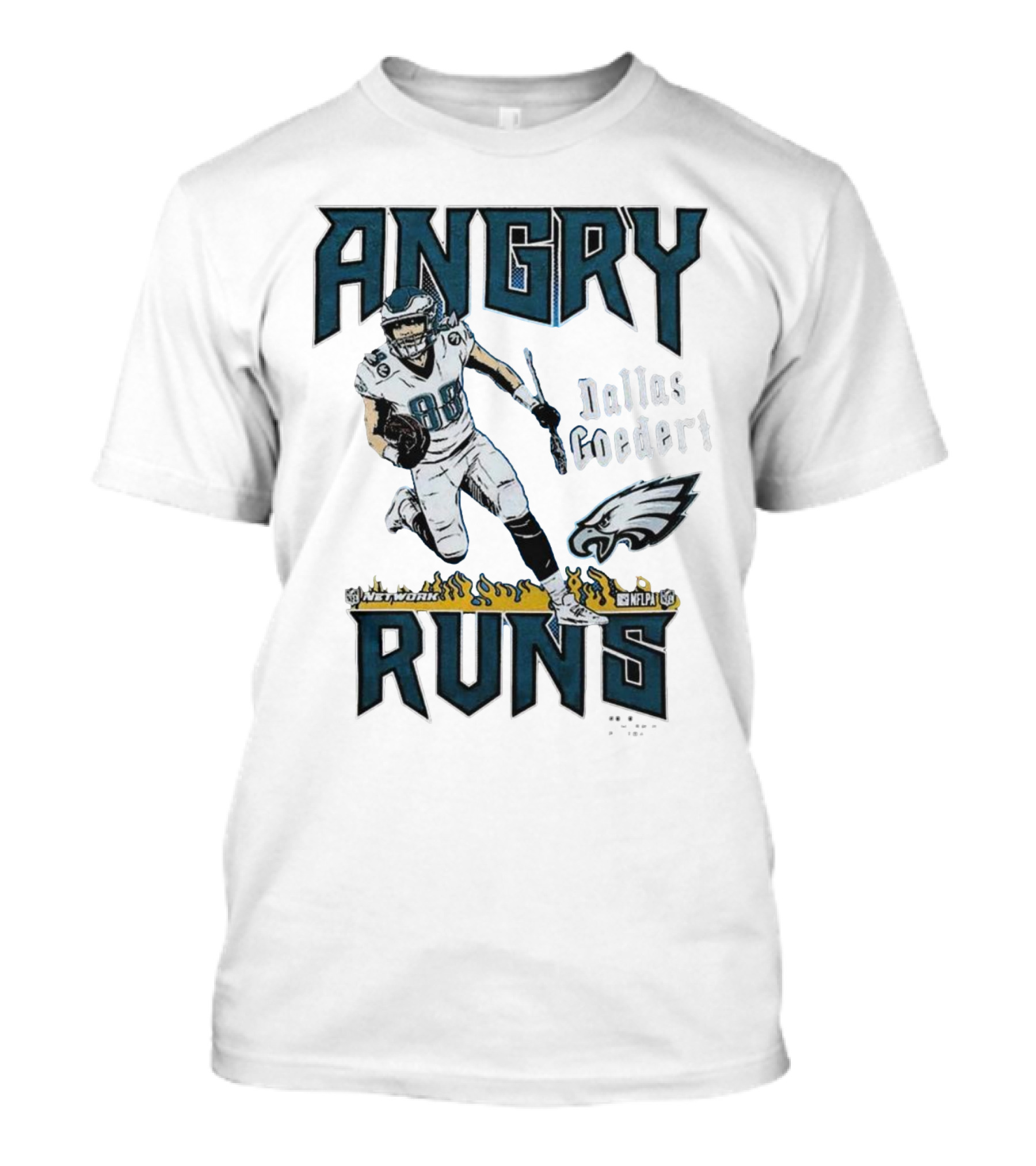 Angry Runs Dallas Goedert Eagles NFLPA Network 88 T-Shirt