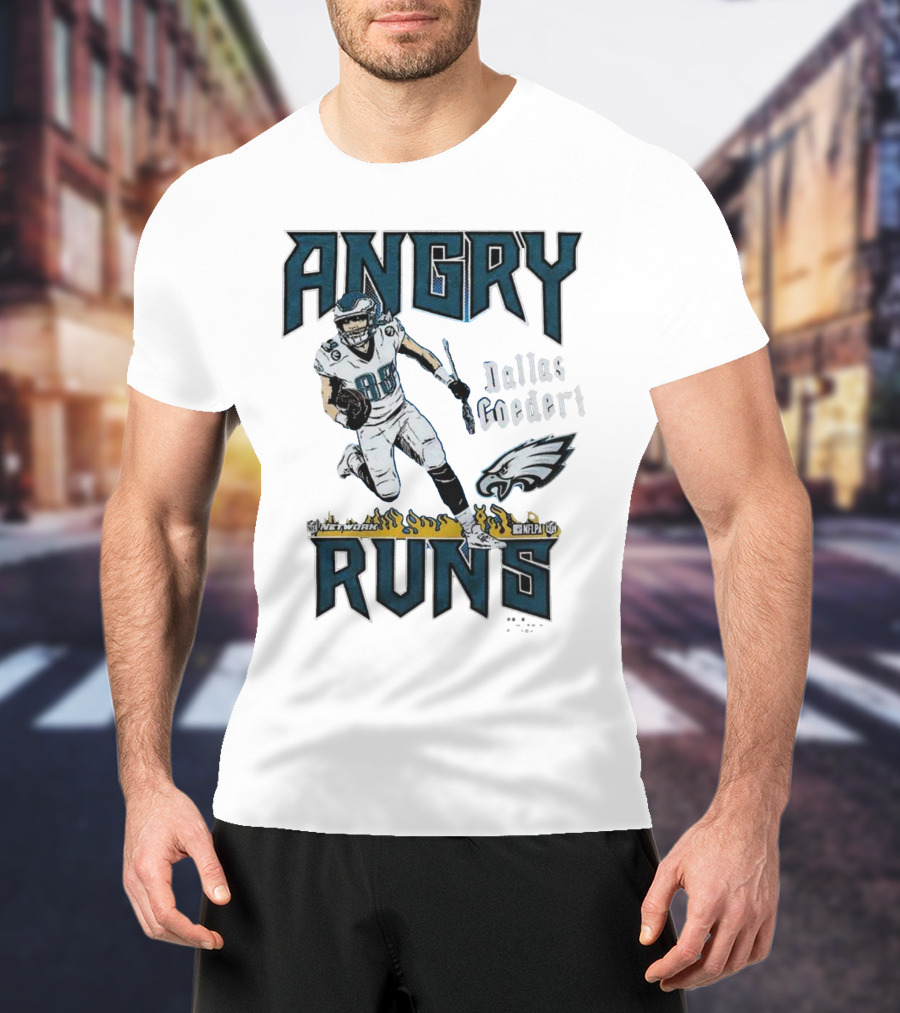 Angry Runs Dallas Goedert Eagles NFLPA Network 88 T-Shirt