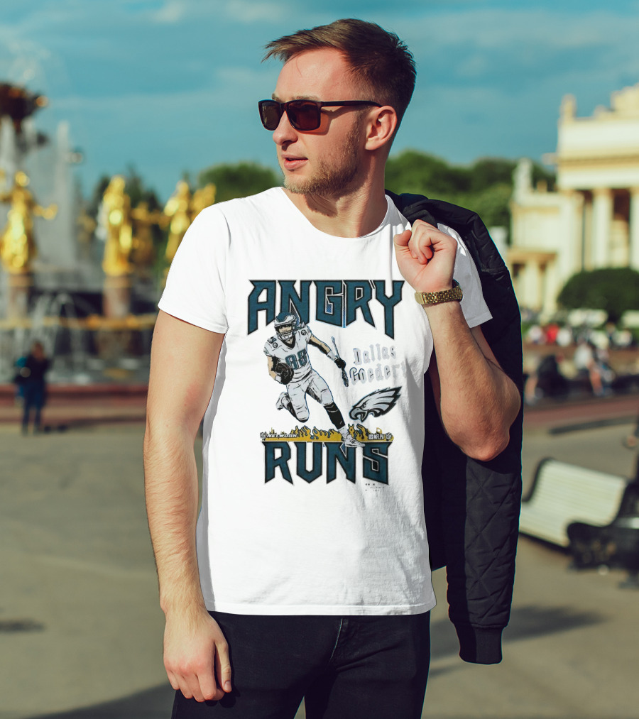 Angry Runs Dallas Goedert Eagles NFLPA Network 88 T-Shirt