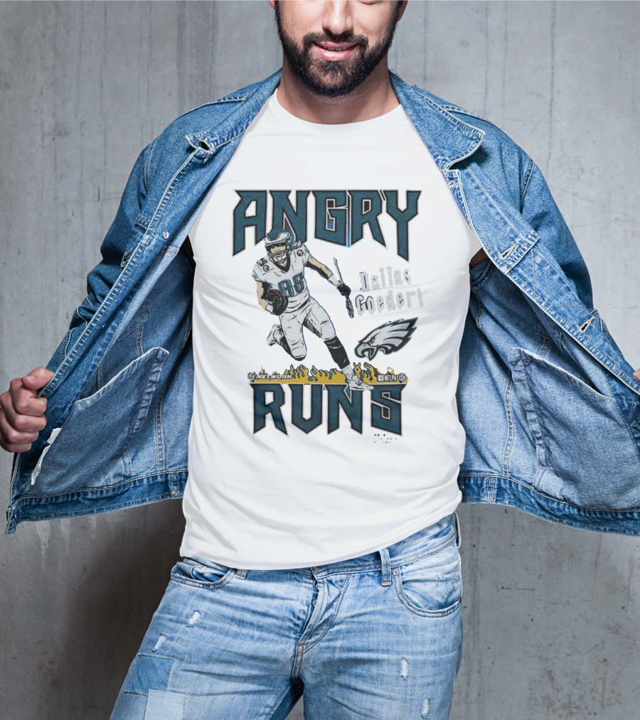 Angry Runs Dallas Goedert Eagles NFLPA Network 88 T-Shirt