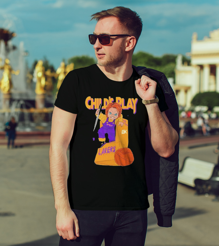 Child's Play Los Angeles Lakers Chucky Basketball Box T-Shirt