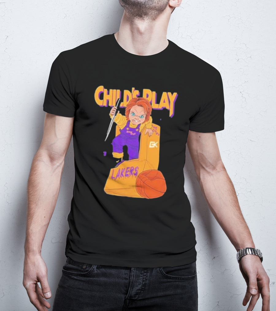 Child's Play Los Angeles Lakers Chucky Basketball Box T-Shirt