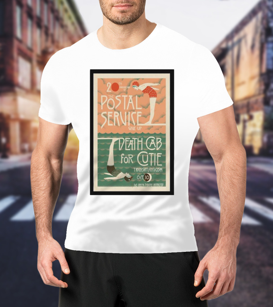 20th Anniversary Postal Service Give Up Death Cab For Cutie Transatlanticism Oct 10 The Greek Theatre Berkeley T-Shirt