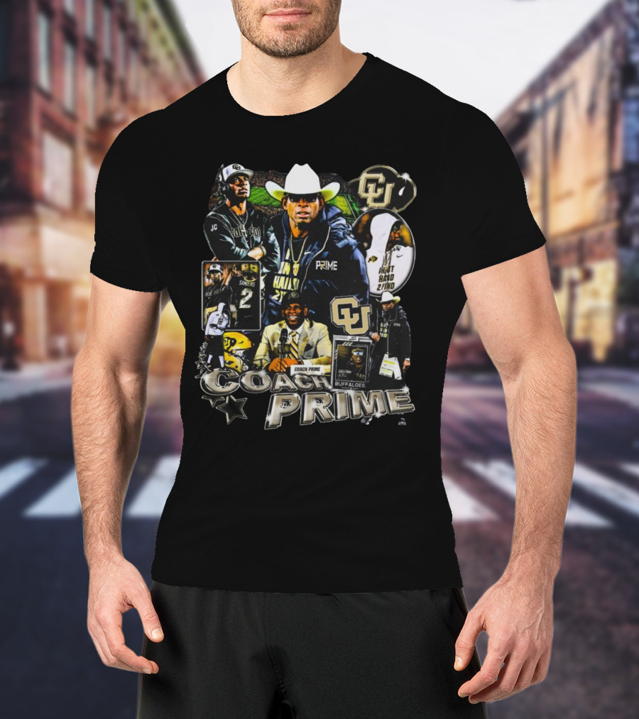 Coach Prime Deion Sanders Football Legend CU Buffs Athletic Excellence T-Shirt