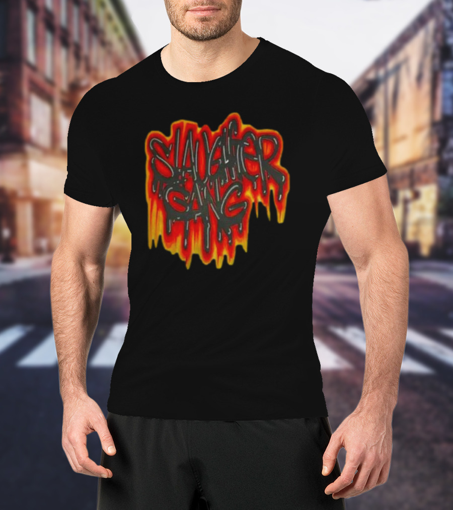 Iaab Tour Merch 21 Savage Drip Slaughter Gang Graffiti Flame T-Shirt
