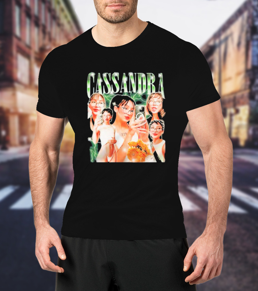 Cassandra Milkheavens Selfies 90s Aesthetic Collage With Lightning Background T-Shirt