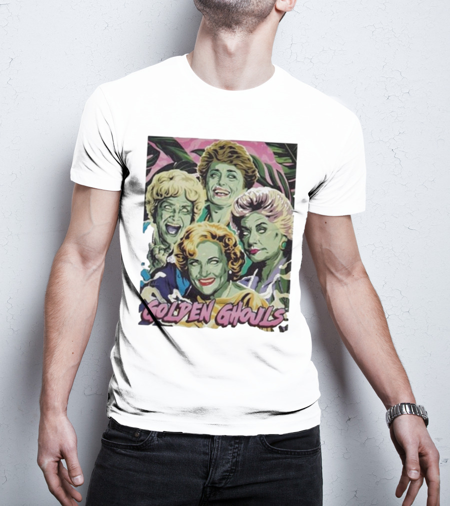 Golden Ghouls Nordacious Tropical Background T-Shirt