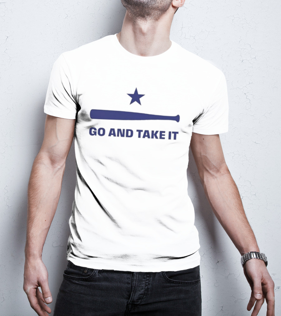 Go And Take It Bisonball Star And Bat T-Shirt