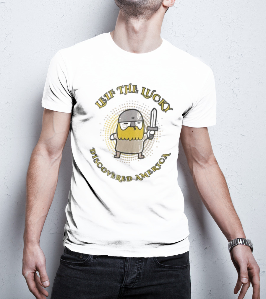Leif The Lucky Discovered America Chibi Cute Viking T-Shirt