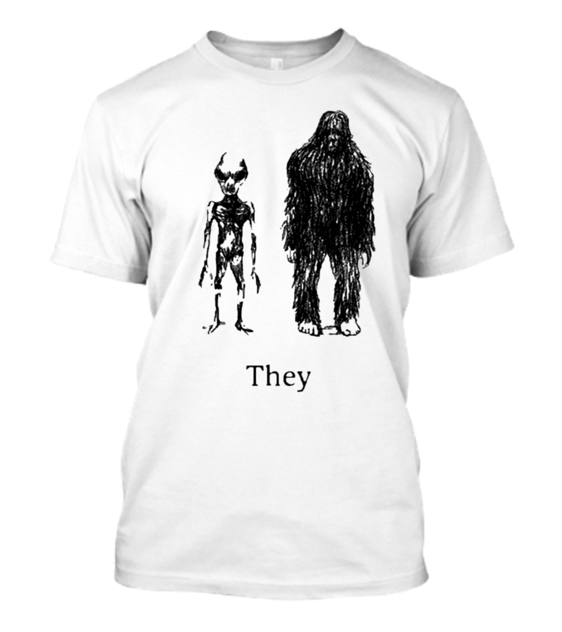 Cryptids They Sage Green T-Shirt