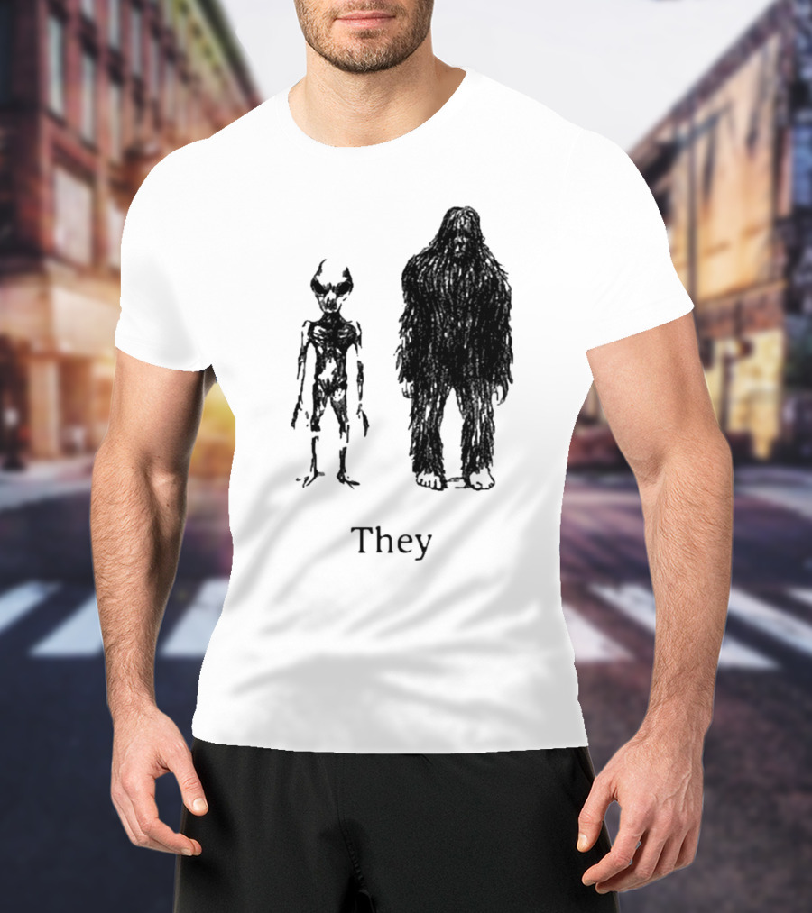 Cryptids They Sage Green T-Shirt