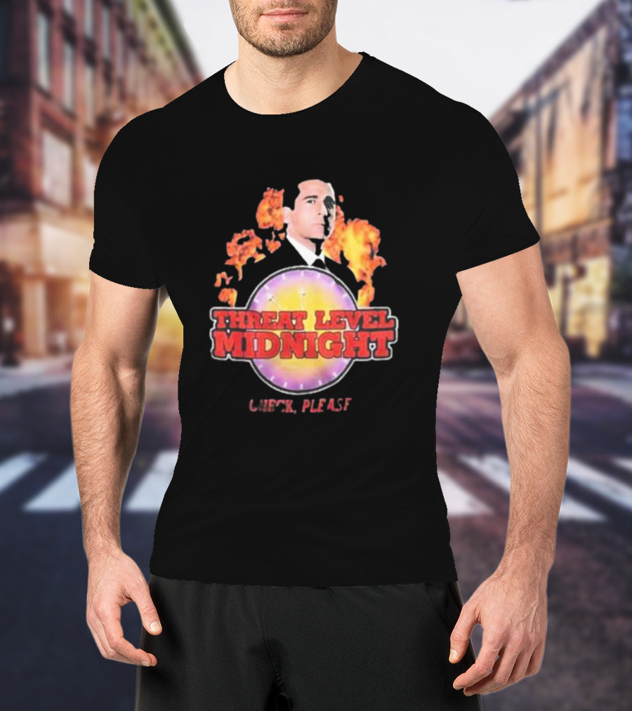 Michael Scott Threat Level Midnight Check Please The Office T-Shirt