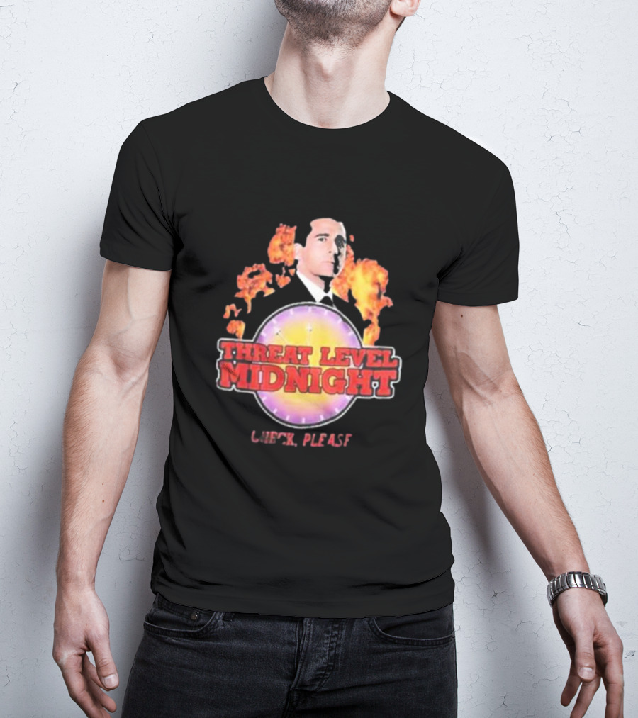 Michael Scott Threat Level Midnight Check Please The Office T-Shirt