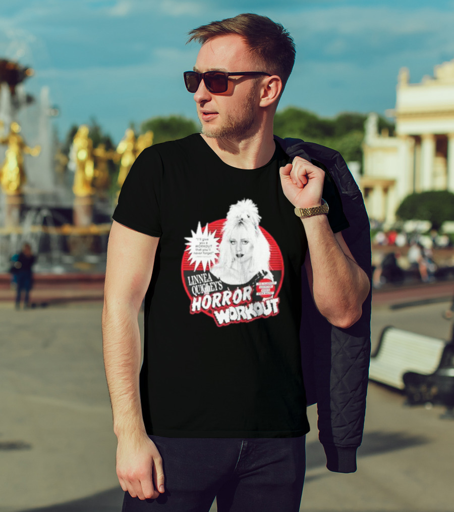 Linnea Quigley's Horror Workout Red Circle T-Shirt