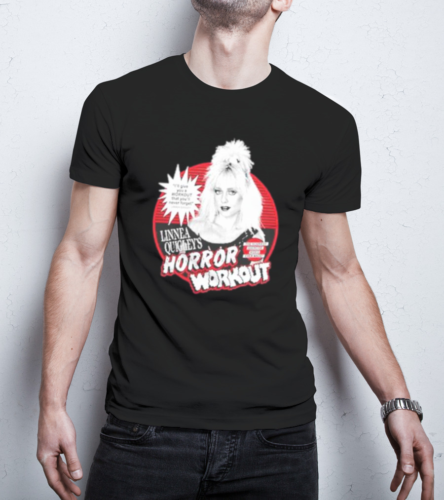 Linnea Quigley's Horror Workout Red Circle T-Shirt