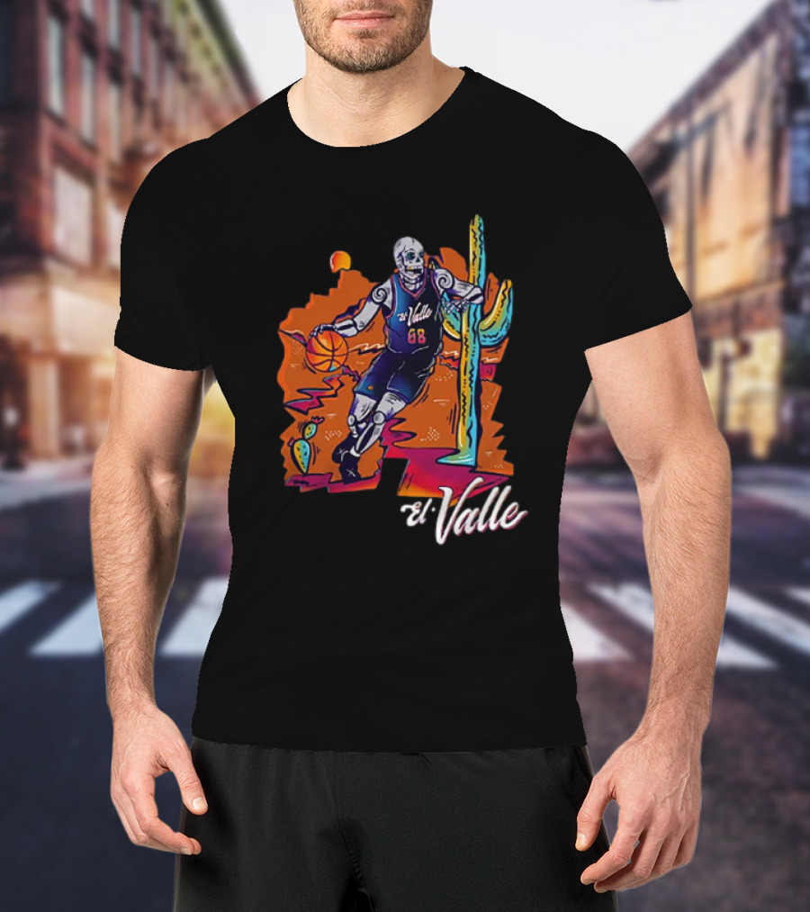 Phoenix Suns Sportiqe 2023-24 City Edition El Valle Basketball Desert Cactus T-Shirt
