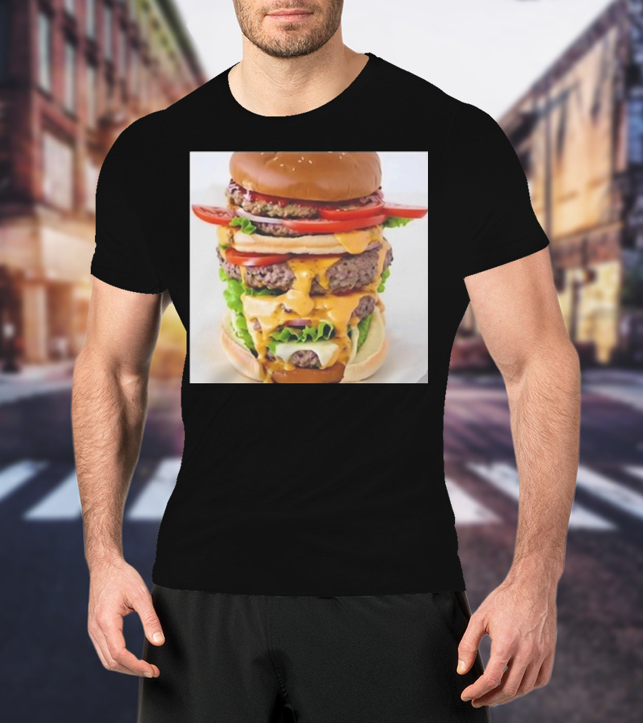 Heisenburger Cringey Quadruple Cheeseburger Stack T-Shirt