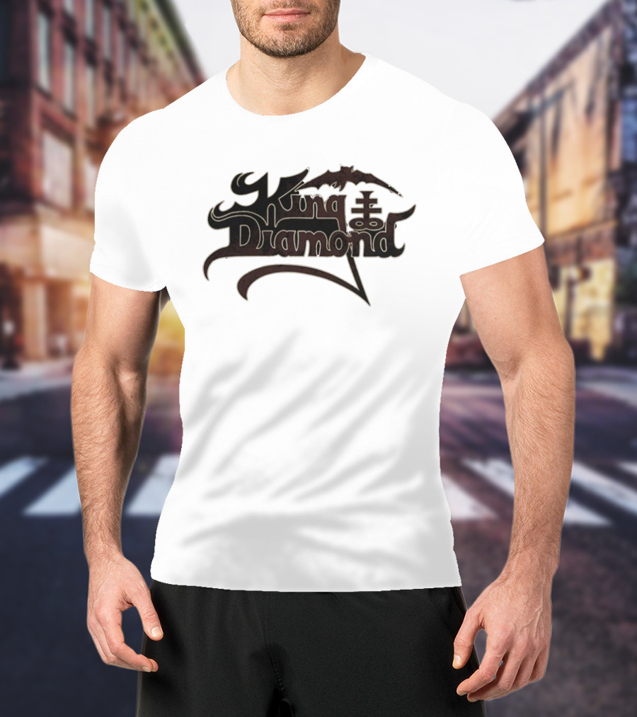 King Diamond Shop Masquerade Of Madness Logo With Bat And Cross Elements T-Shirt
