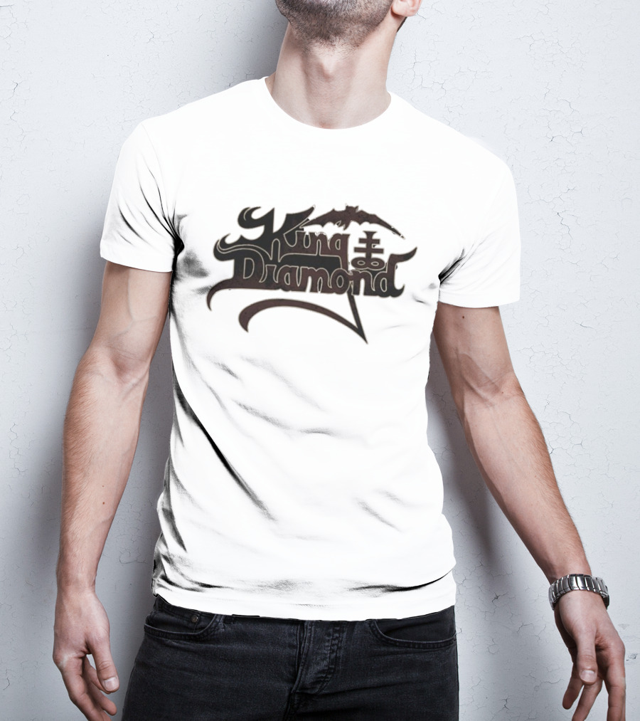 King Diamond Shop Masquerade Of Madness Logo With Bat And Cross Elements T-Shirt