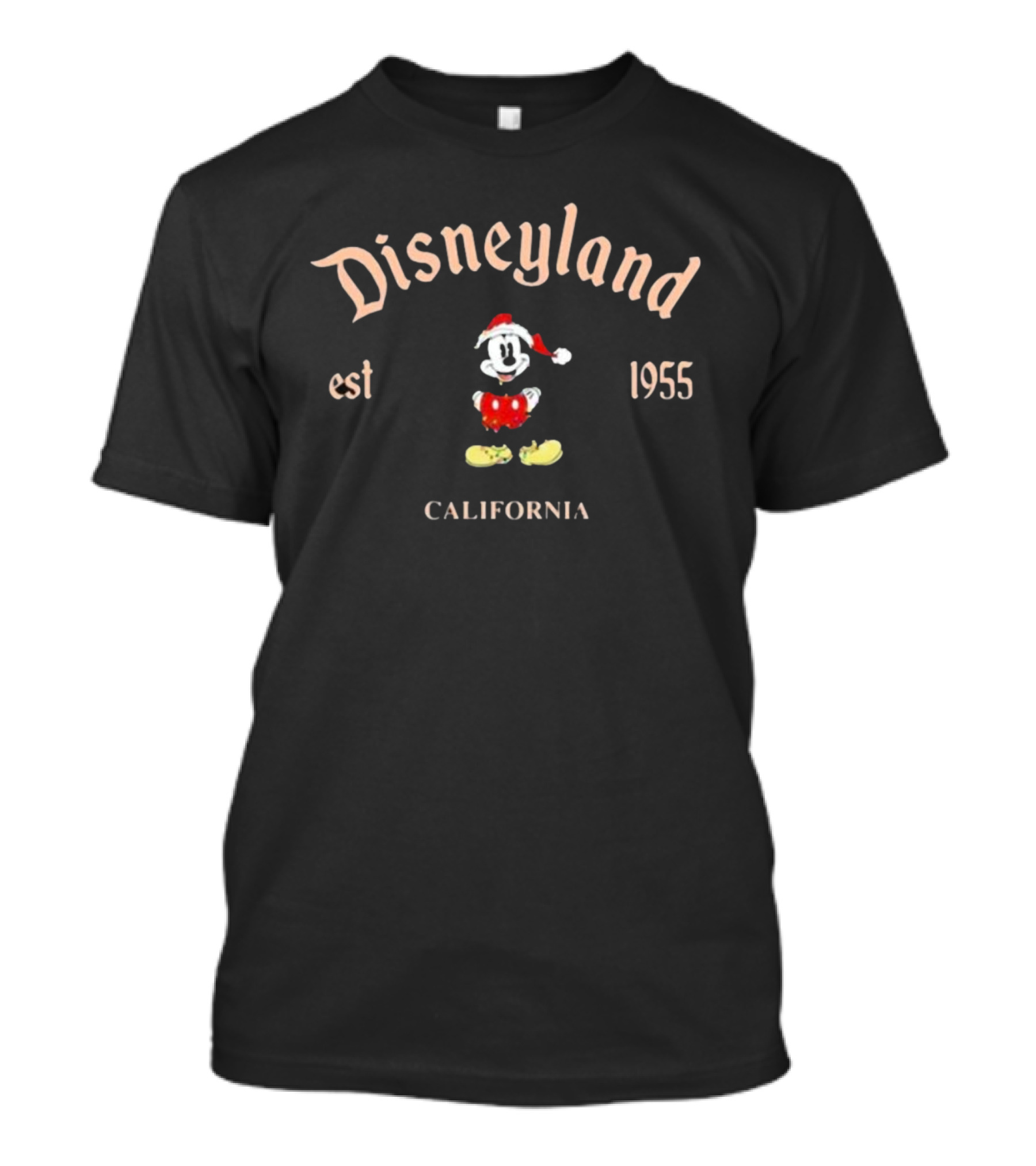 Disneyland Est 1955 California Mickey Mouse Christmas Vintage T-Shirt