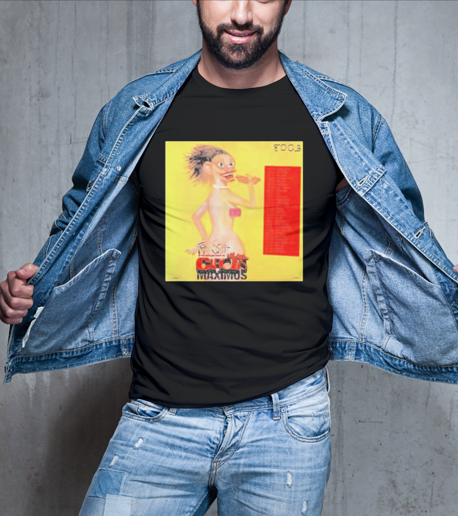 Travis Scott Circus Maximus Tour Artwork Character With Bold Letters And Tour Dates T-Shirt