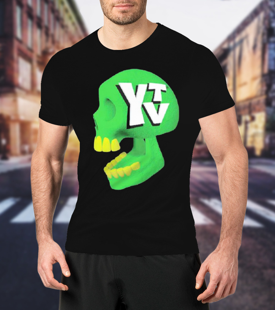 Ytv Green Skull Dark Night T-Shirt
