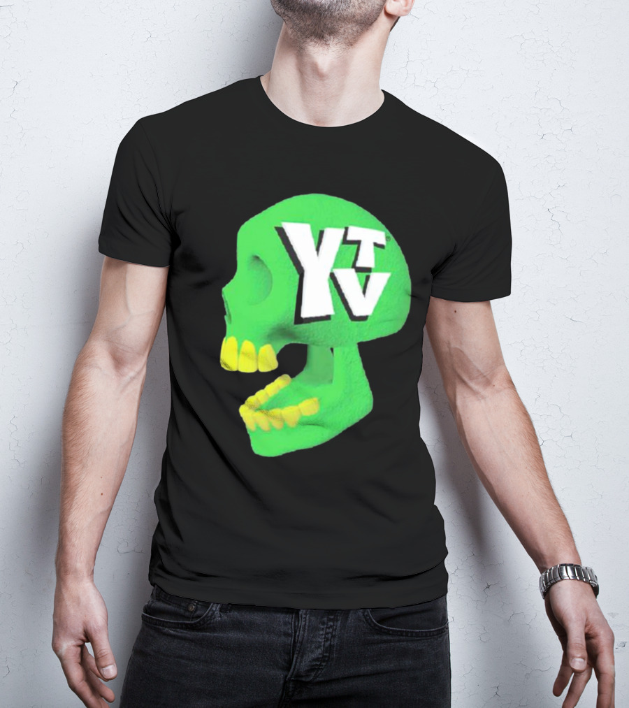 Ytv Green Skull Dark Night T-Shirt