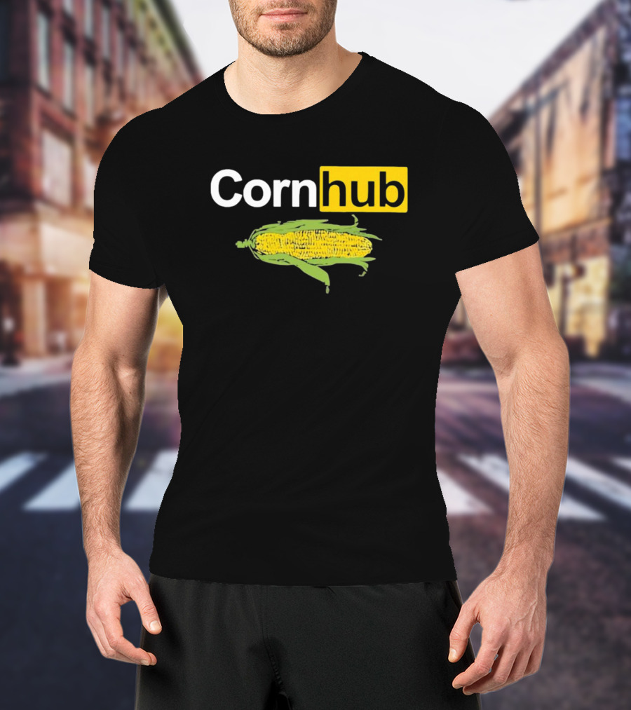 Corn Hub Parody With Corn Cob T-Shirt