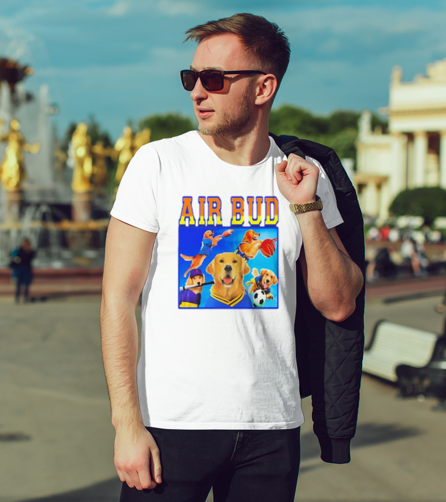 Air Bud Basketball Soccer Baseball Football Dog Iconic Movie Sports T-Shirt