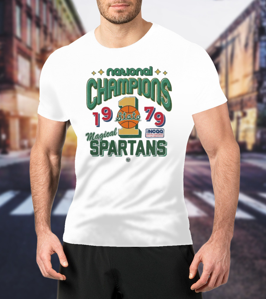 Michigan State Spartans Magical 1979 National Champions NCAA Basketball '47 Vintage T-Shirt