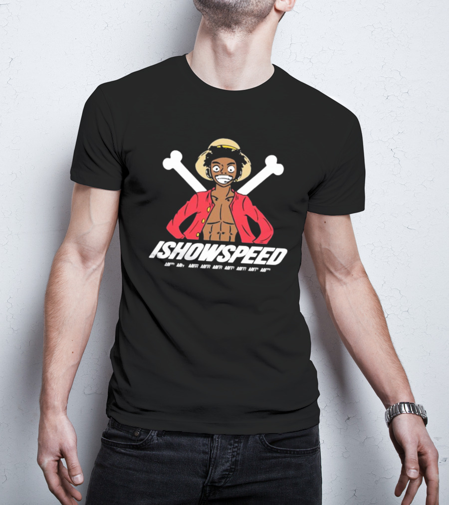 ISHOWSPEED Arff Arff Arff Arff Arff Arff Arff Luffy T-Shirt