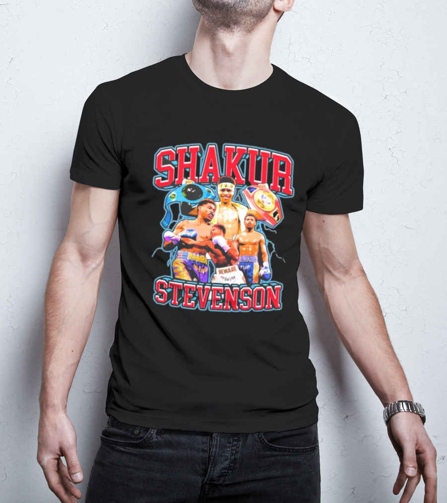 SHakur Stevenson Boxing Champion Newark Gloves T-Shirt