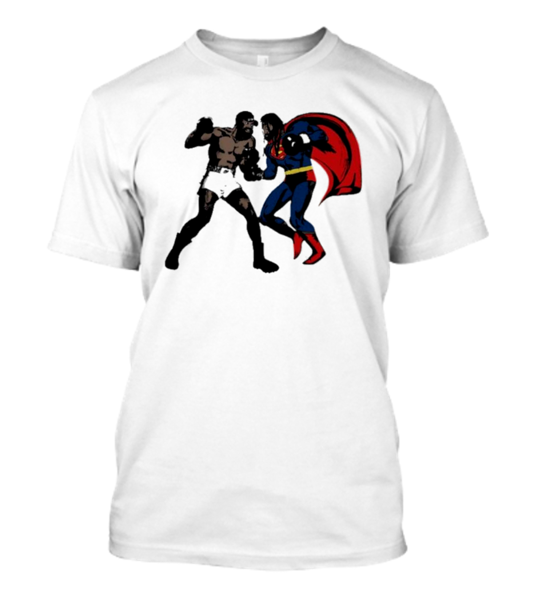 Superman Vs Muhammad Ali Iconic Showdown Classic Battle T-Shirt