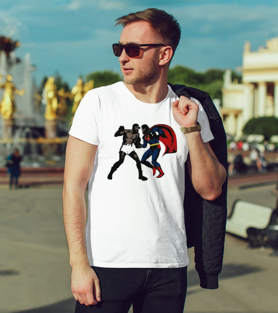 Superman Vs Muhammad Ali Iconic Showdown Classic Battle T-Shirt