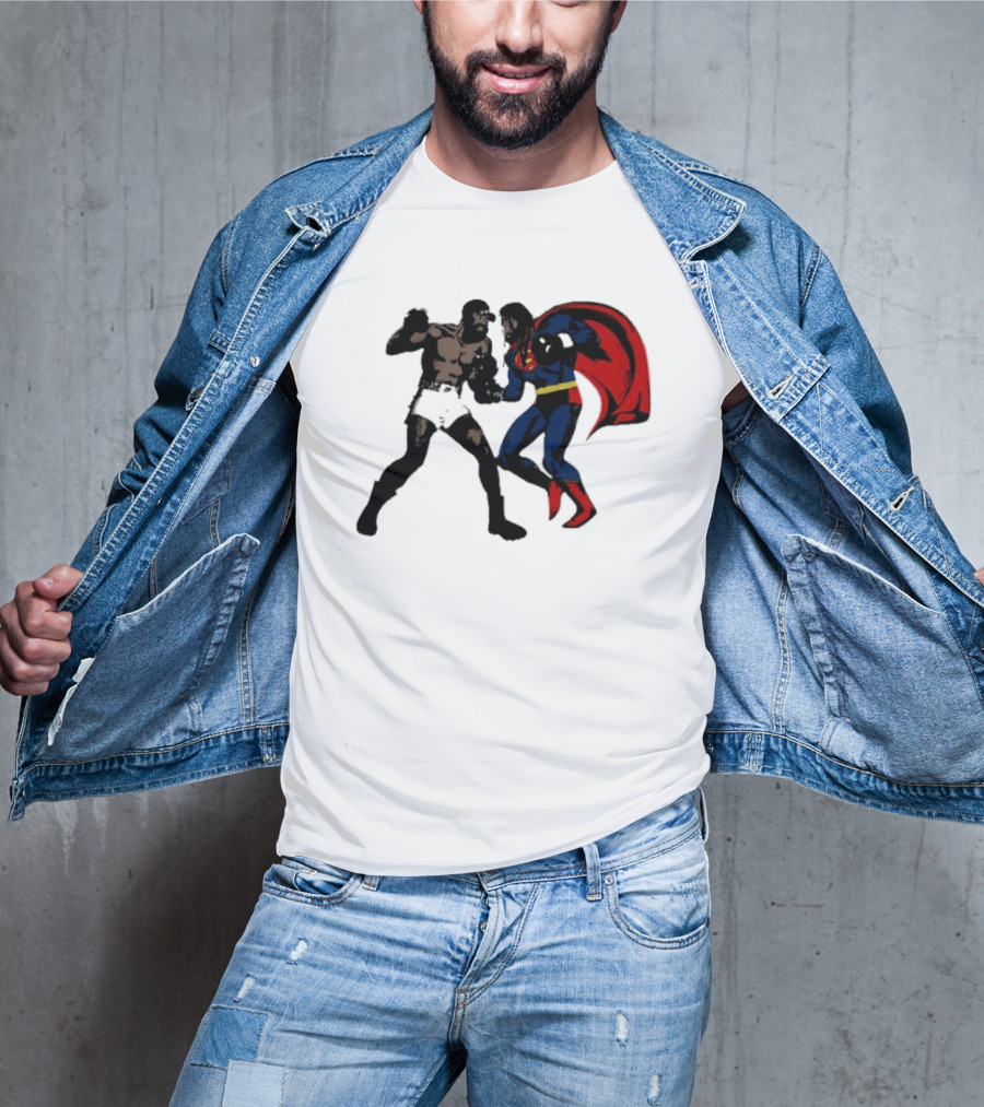 Superman Vs Muhammad Ali Iconic Showdown Classic Battle T-Shirt