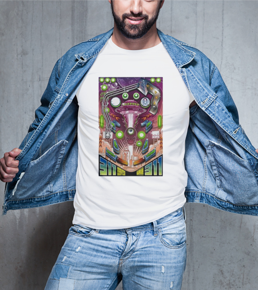 311 Playing In Wichita Hartman Events Center Wave T-Shirt