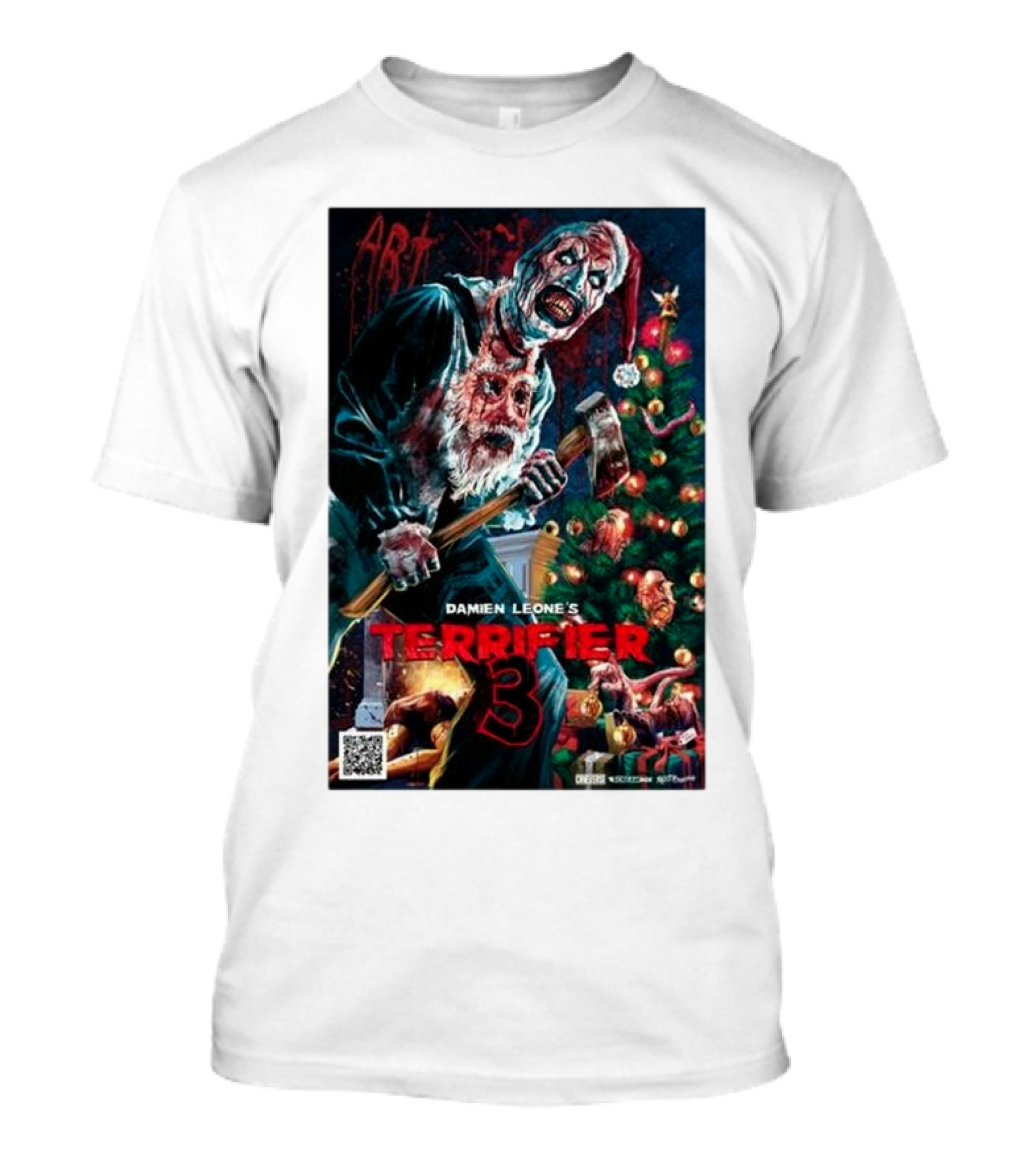 Damien Leone's Terrifier 3 Art Christmas Horror T-Shirt