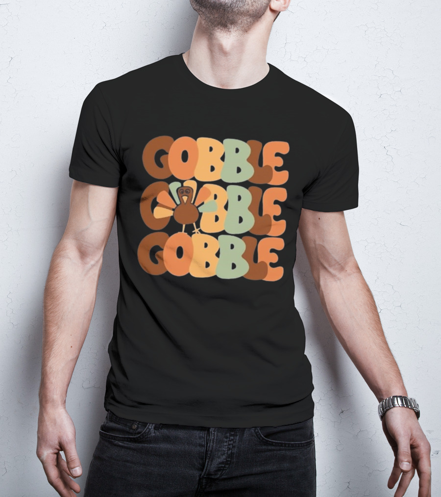 Friends Thanksgiving Gobble Turkey Fall Family T-Shirt