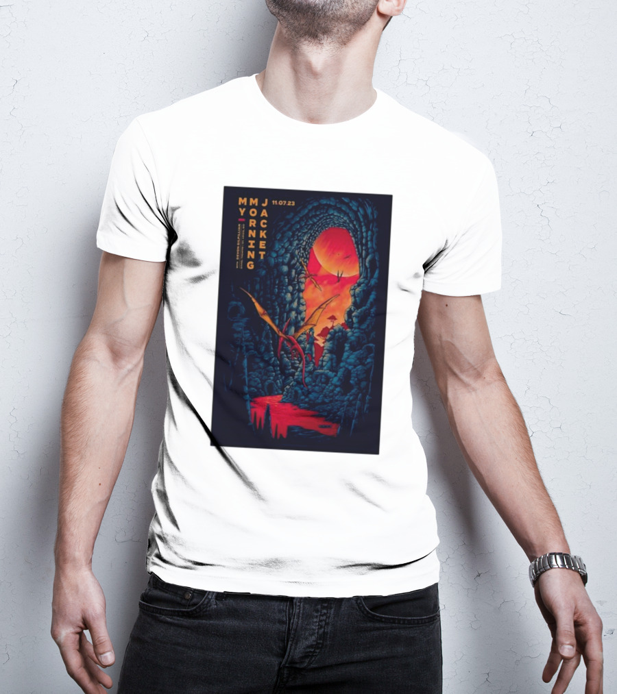 MMJ My Morning Jacket 11 07 23 Cave Landscape With Flying Creatures T-Shirt
