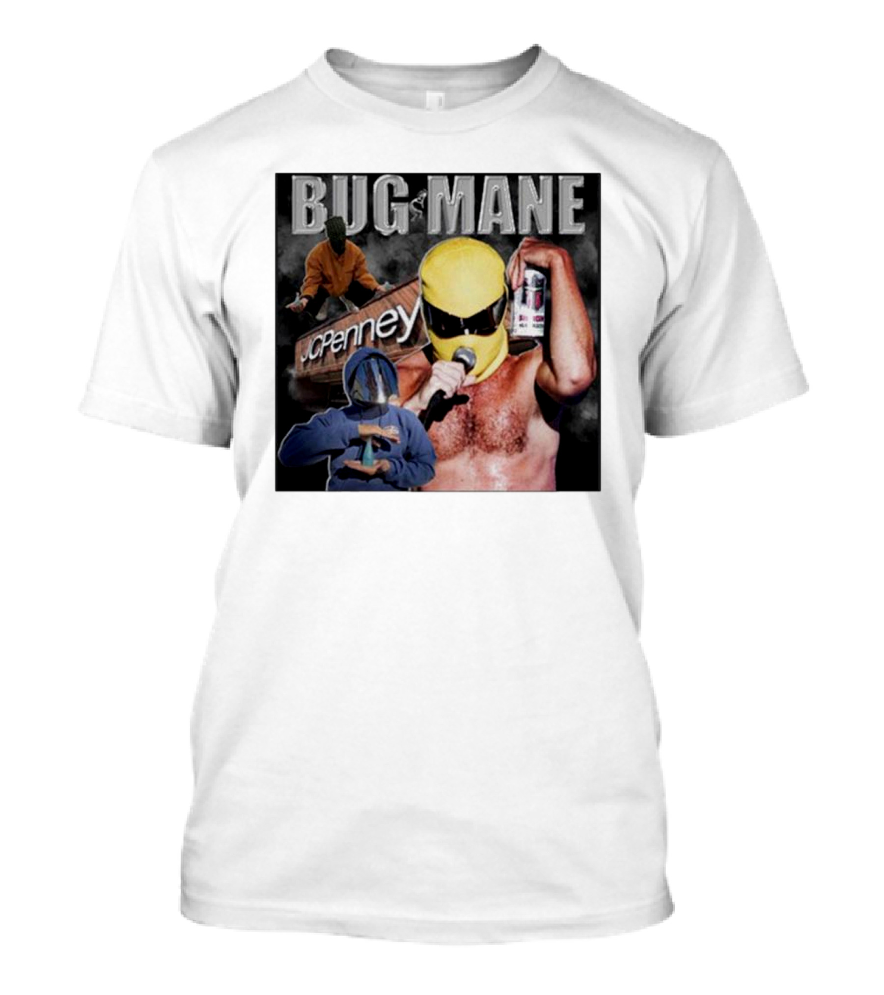 Bug Mane Jc Penney Bugmanetv Yellow Mask Microphone Can T-Shirt