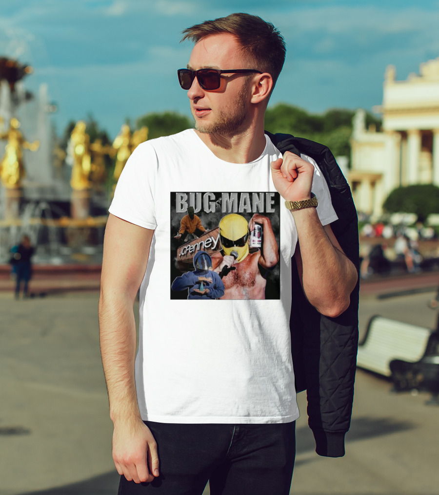 Bug Mane Jc Penney Bugmanetv Yellow Mask Microphone Can T-Shirt