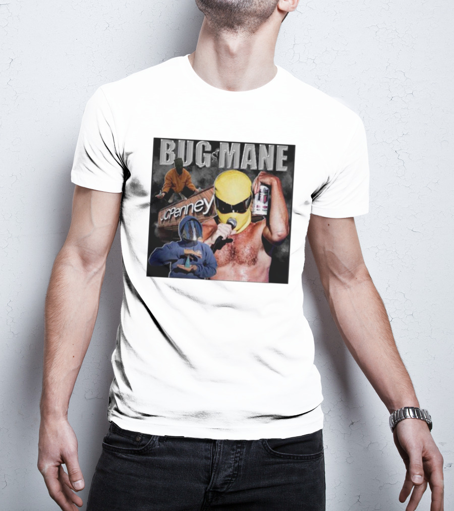 Bug Mane Jc Penney Bugmanetv Yellow Mask Microphone Can T-Shirt