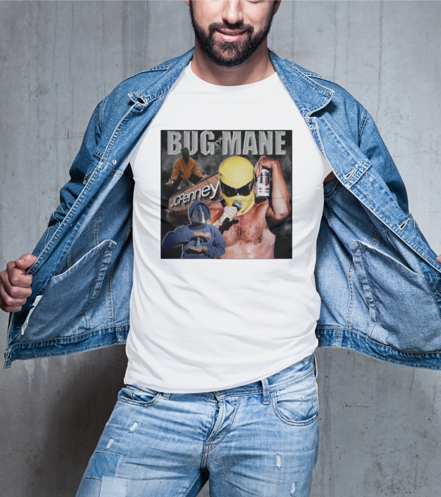 Bug Mane Jc Penney Bugmanetv Yellow Mask Microphone Can T-Shirt