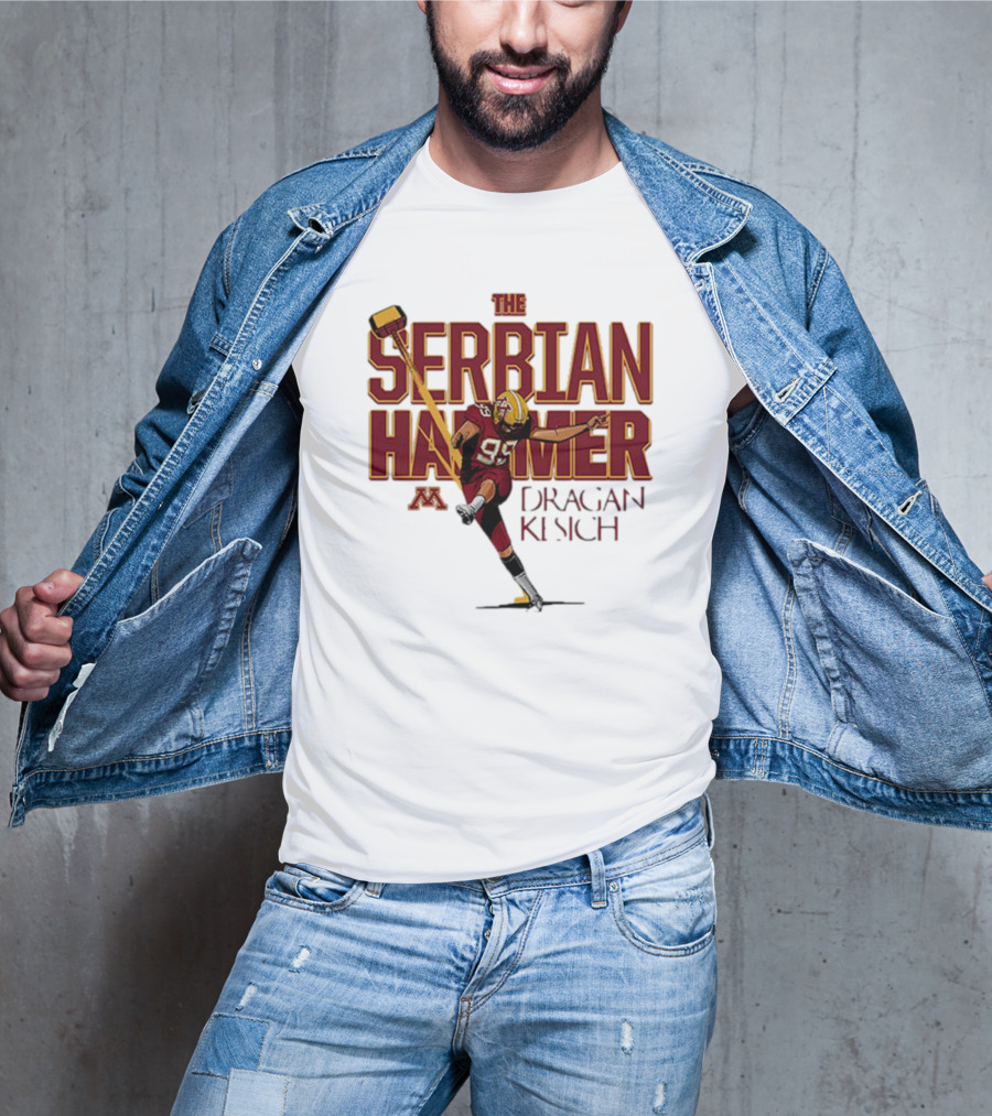 The Serbian Hammer Dragan Kesich Minnesota Football 95 T-Shirt