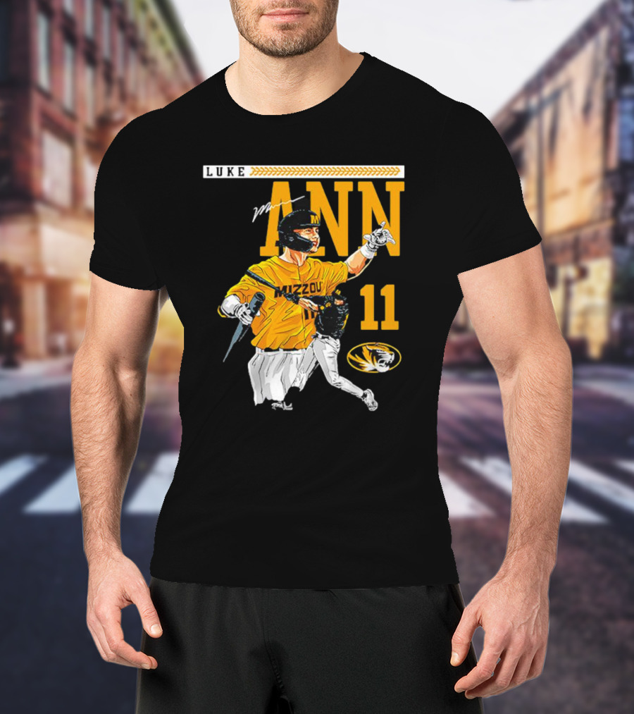 LUKE MANN MIZZOU BASEBALL 11 MISSOURI NCAA TIGERS T-Shirt